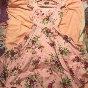 Hearts and roses floral dress